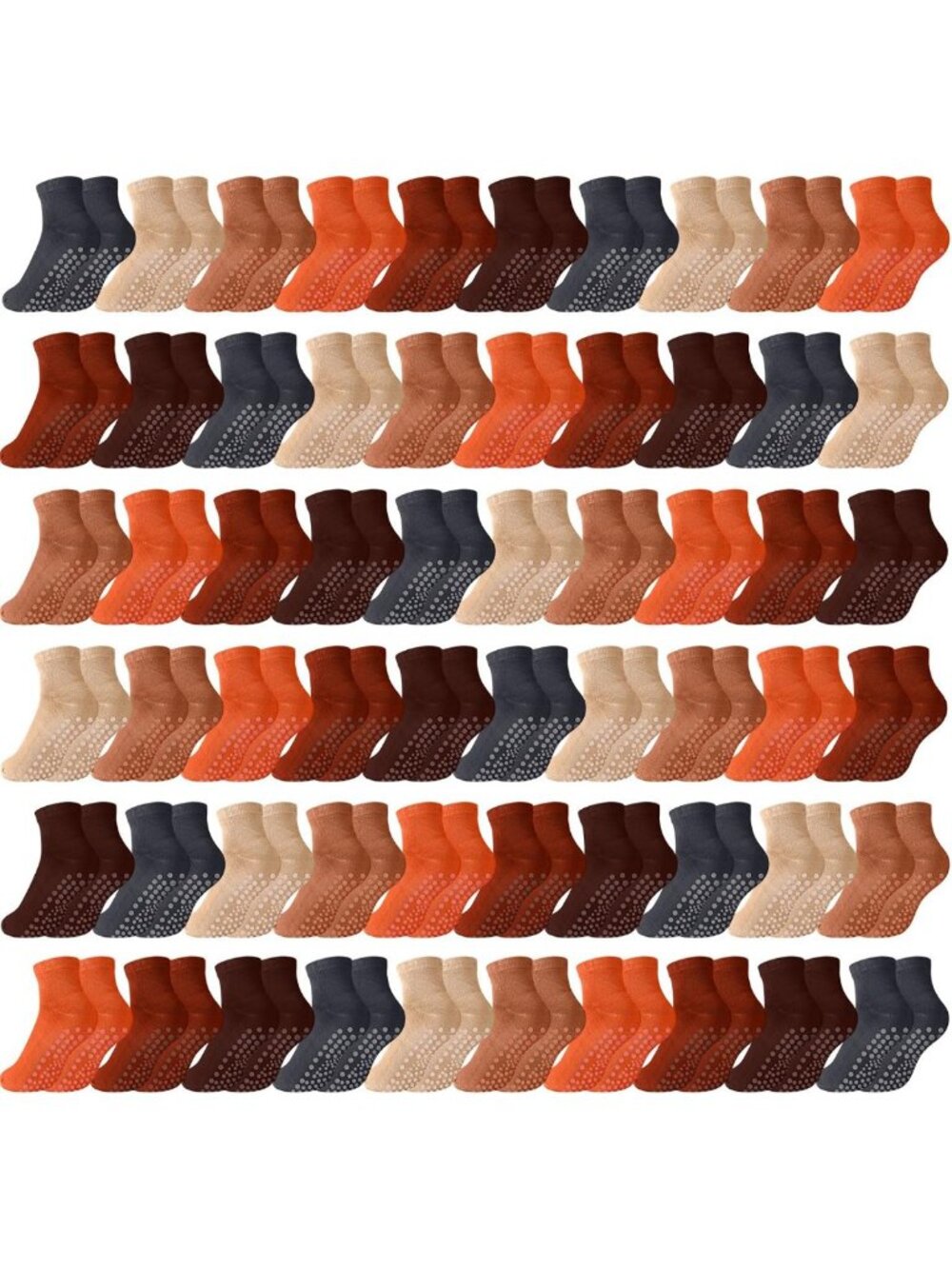 Non-Slip Pilates Grip Socks - Bulk Pack, Perfect for Yoga & Fitness Workouts